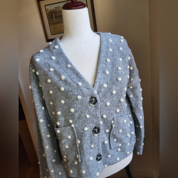 Madewell NWT Boxy Bobble Cardigan Texture and Thread XS w/ pockets LAST SALE - Picture 3 of 13